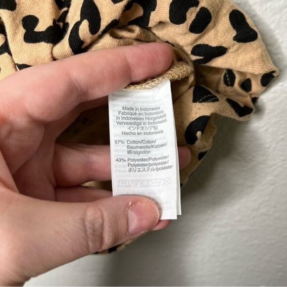 J. Crew orange leopard print twist front sleeveless cotton cropped shirt size xs - Picture 7 of 11